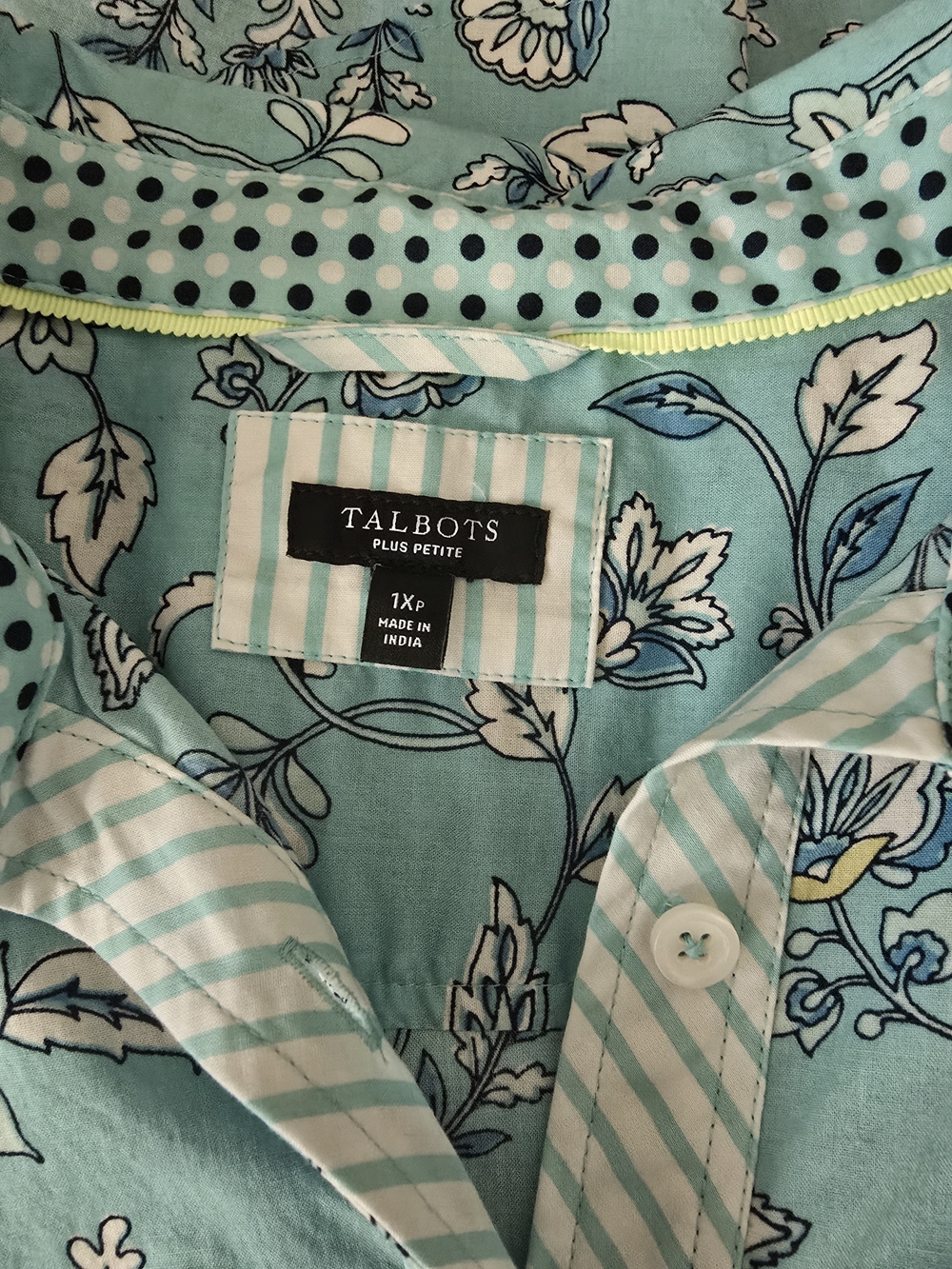 Talbots Modern Classic Shirt - Dancing Jacobean - Picture 5 of 6